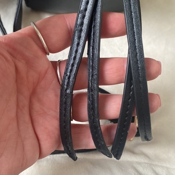 Faux leather | Black | Medium Size | Gold hardware | Backpack - Picture 6 of 16